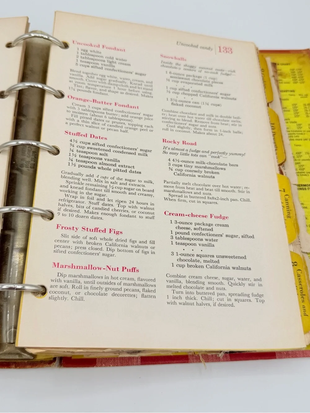 Vintage Better Homes & Gardens Red Plaid Cook Book 1960s Yellow Tabs
